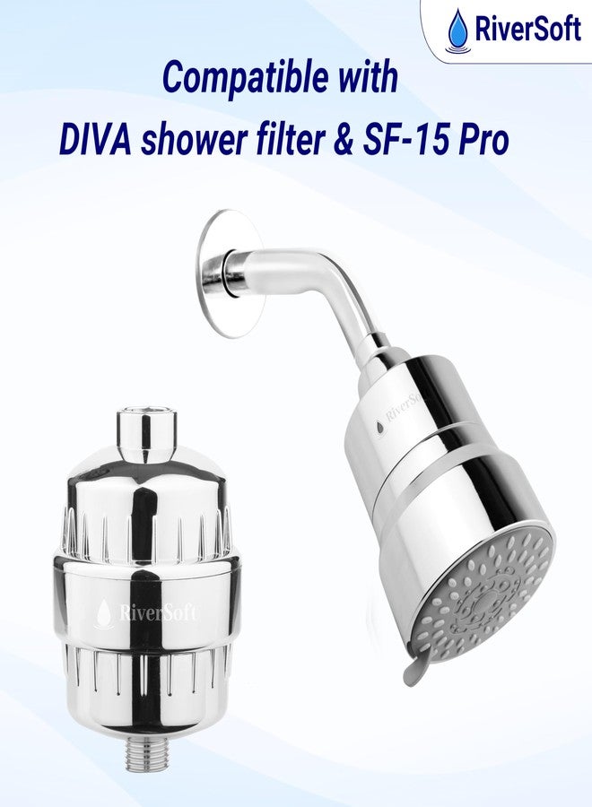 RIVERSOFT SFC-15 PRO Shower Filter Cartridge with 15 Stage | (PP, White, Pack of 2, Cartridge only) - Image 3